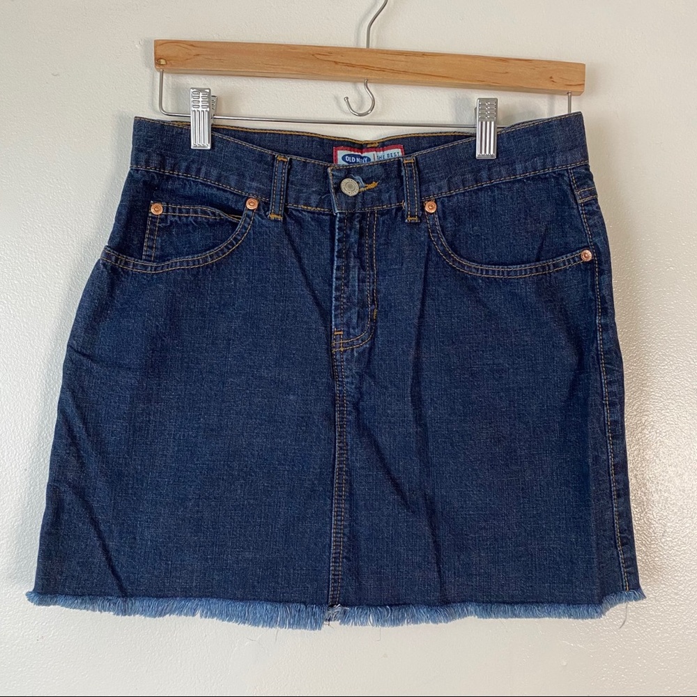 Old Navy Vintage Blue Jean Miniskirt w Pockets